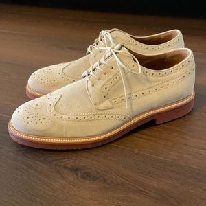J.Crew Ludlow Wing Tips in Light Beige Suede